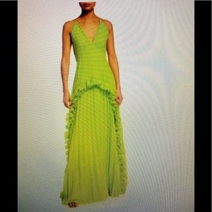 HALSTON SLEEVELESS HALTER GOWN